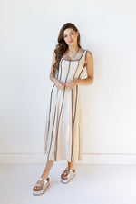 leia linen midi dress