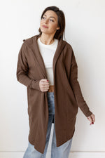 longline hoodie cardigan