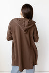 longline hoodie cardigan