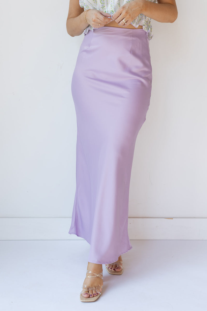 french satin fishtail skirt