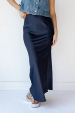 french satin fishtail skirt