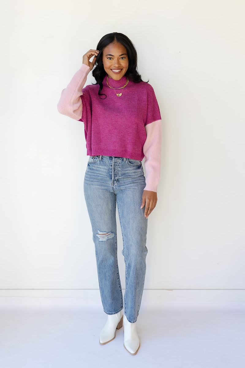 makenna color block sweater