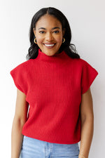 simone power shoulder sweater