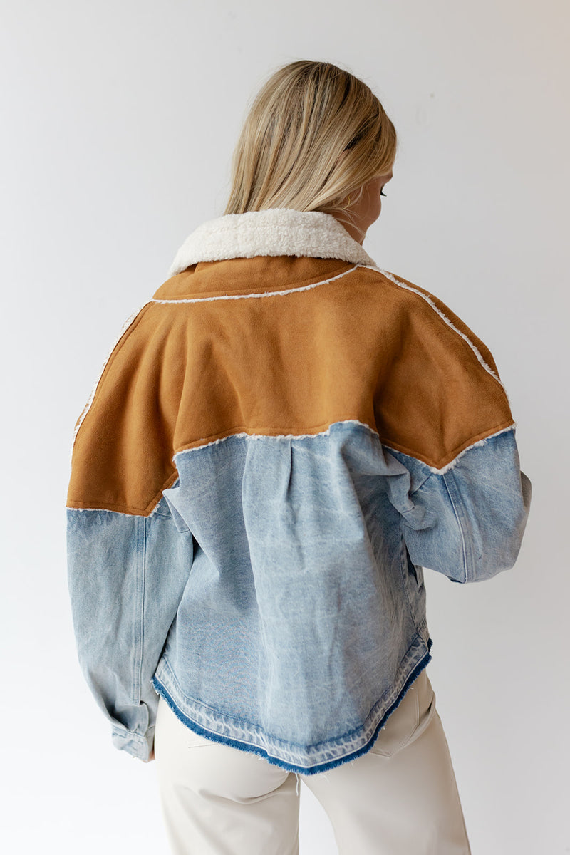 marissa suede denim jacket