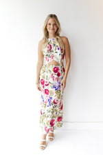 fruit cut-out maxi dress