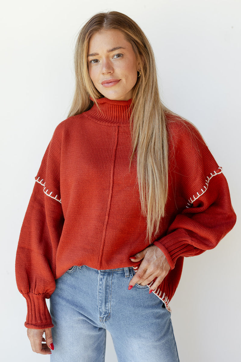 cassandra mock neck sweater