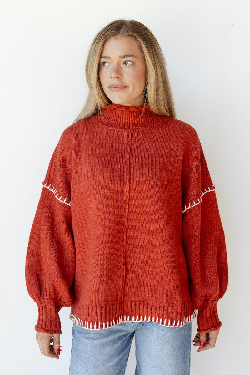 cassandra mock neck sweater