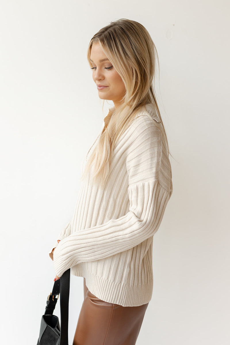 seaside collar knit sweater