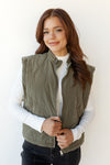 ellis quilted zipper vest