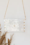 studded clear envelope bag