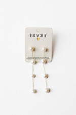 mode, pearl drop earrings