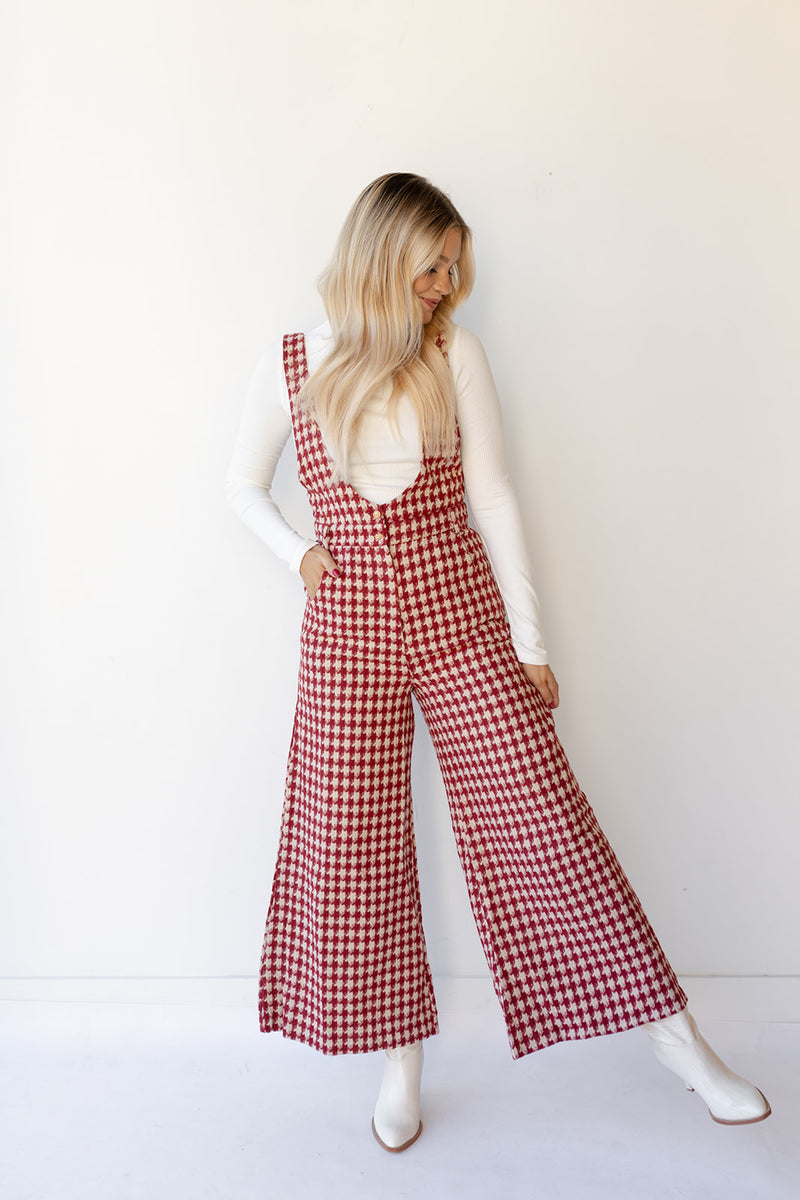 penelope houndstooth jumpsuit