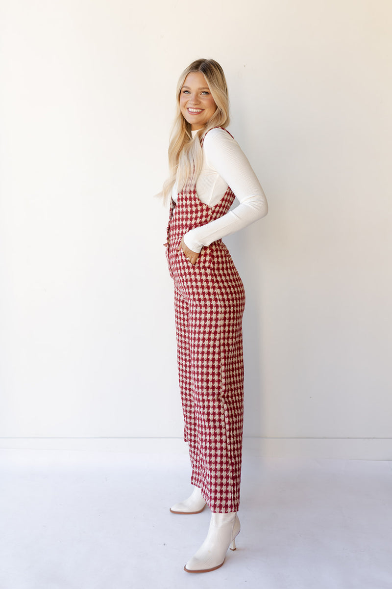 penelope houndstooth jumpsuit