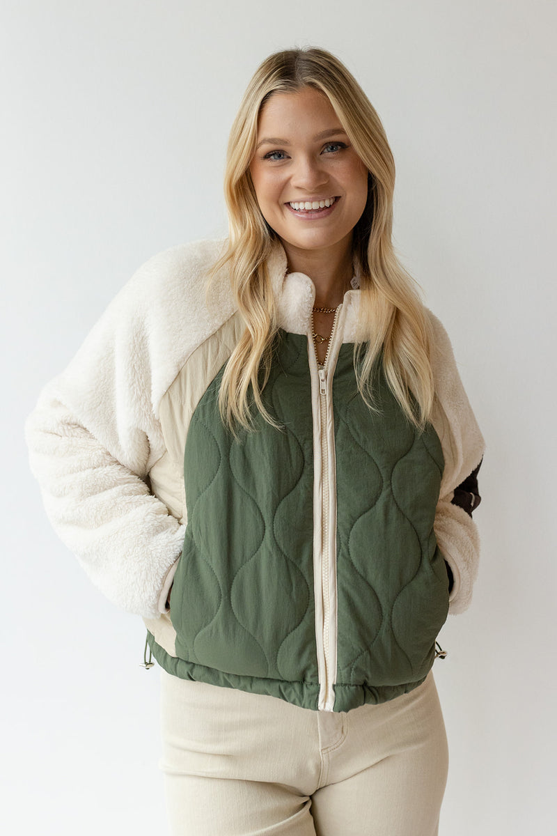 sutton sherpa quilted jacket