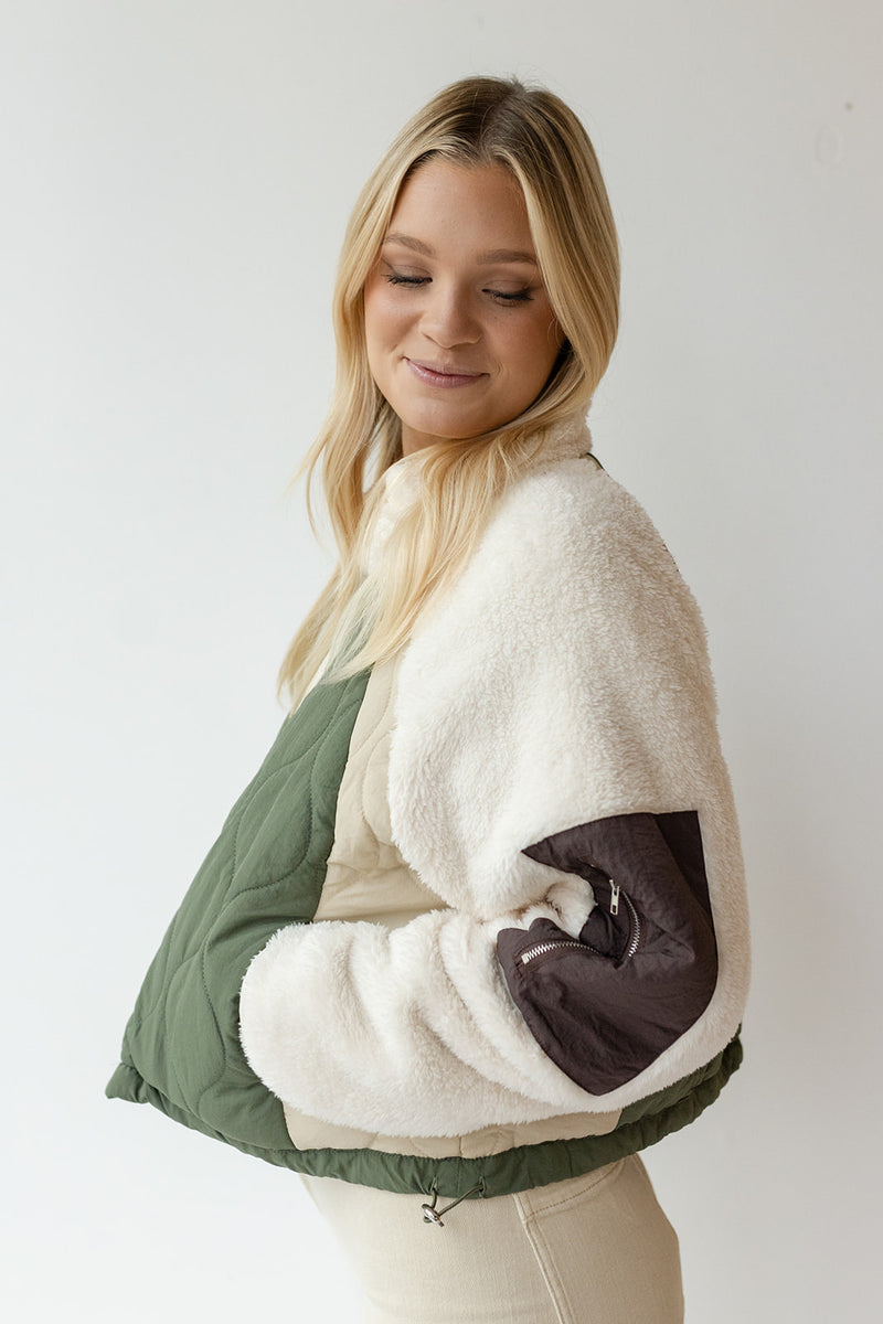 sutton sherpa quilted jacket