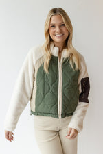 sutton sherpa quilted jacket