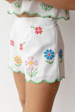 mode, ellie embroidered shorts