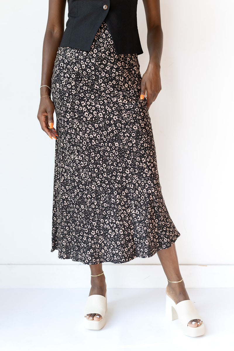 mode, ana floral midi skirt