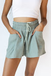 gauze pocket shorts