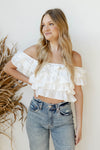 monica ruffle top