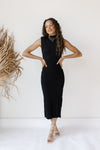 malani ribbed slit dress