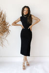 malani ribbed slit dress