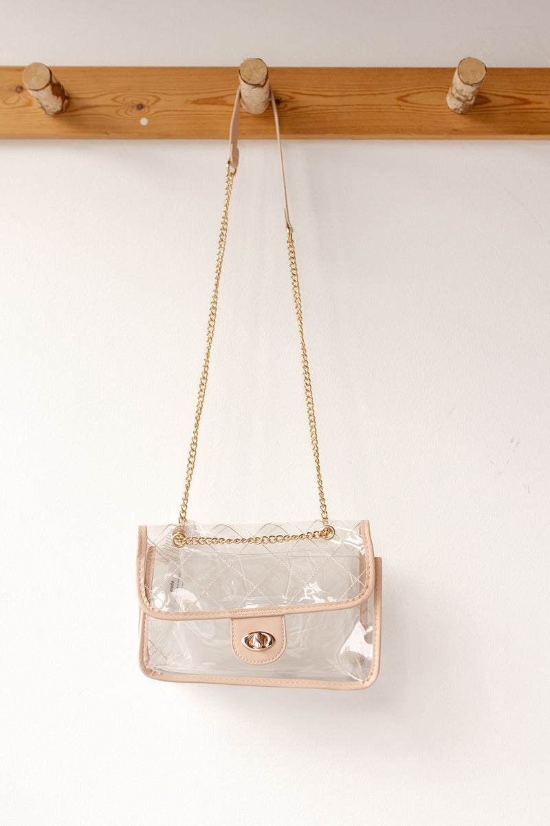 quilted clear bag