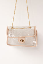 quilted clear bag