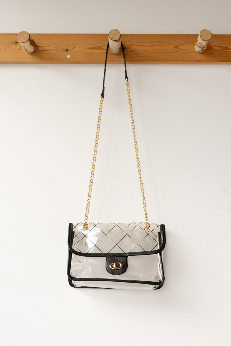 quilted clear bag