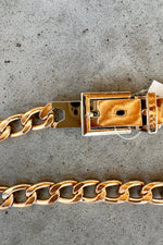 gold buckle chain belt