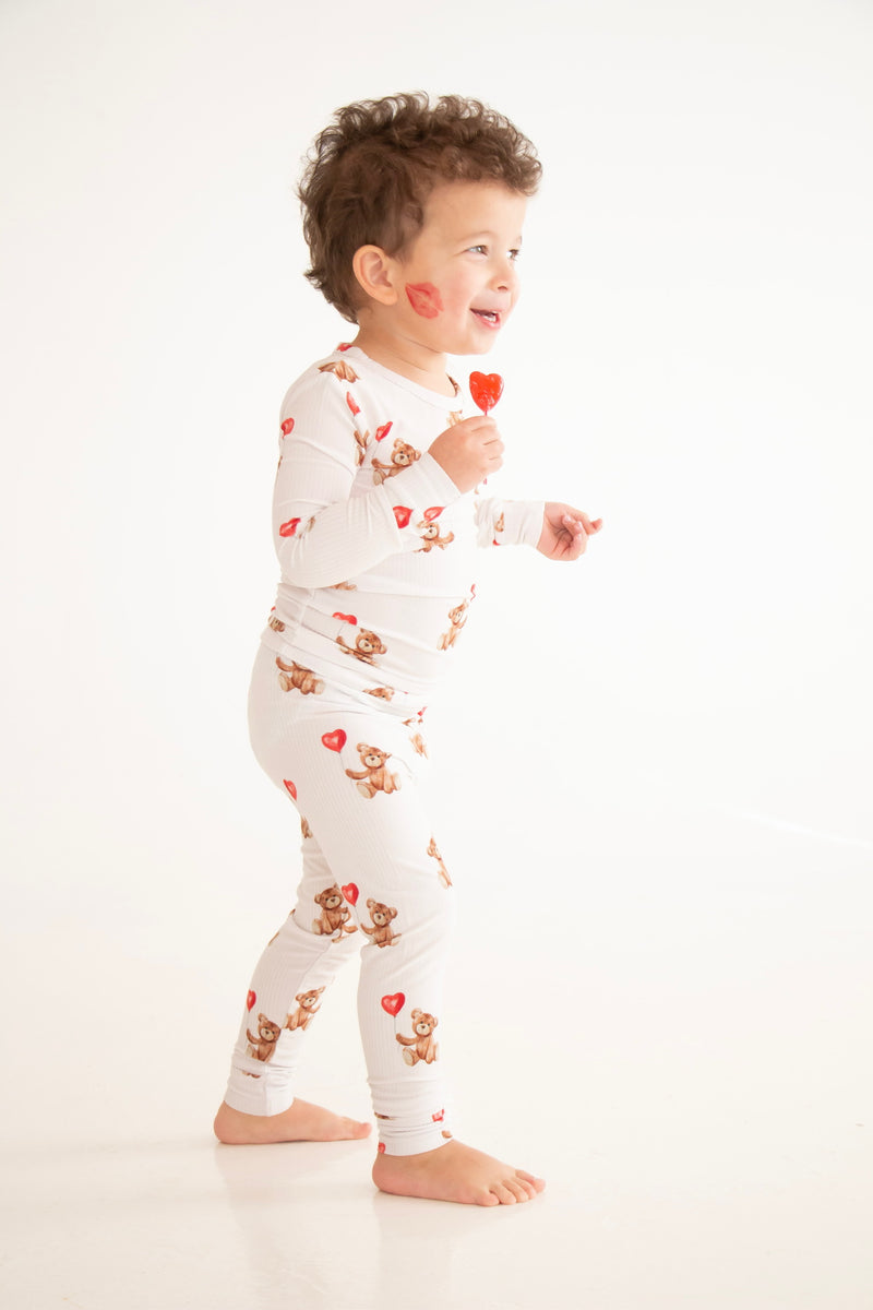 valentines teddy pajamas