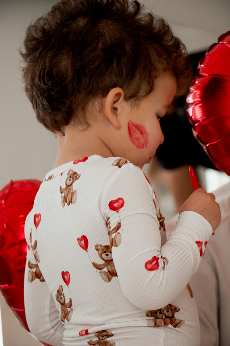 valentines teddy pajamas