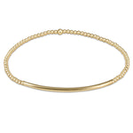 classic gold 2mm bead bracelet - bliss bar