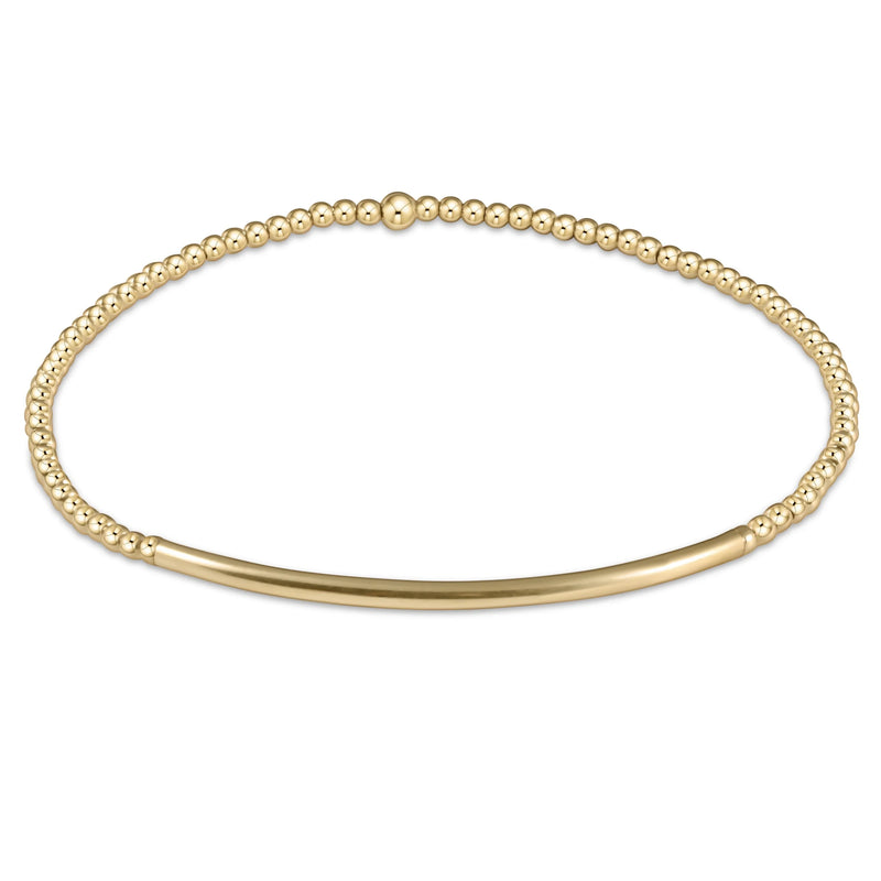 classic gold 2mm bead bracelet - bliss bar