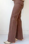 mode, penny seamed high rise wide leg