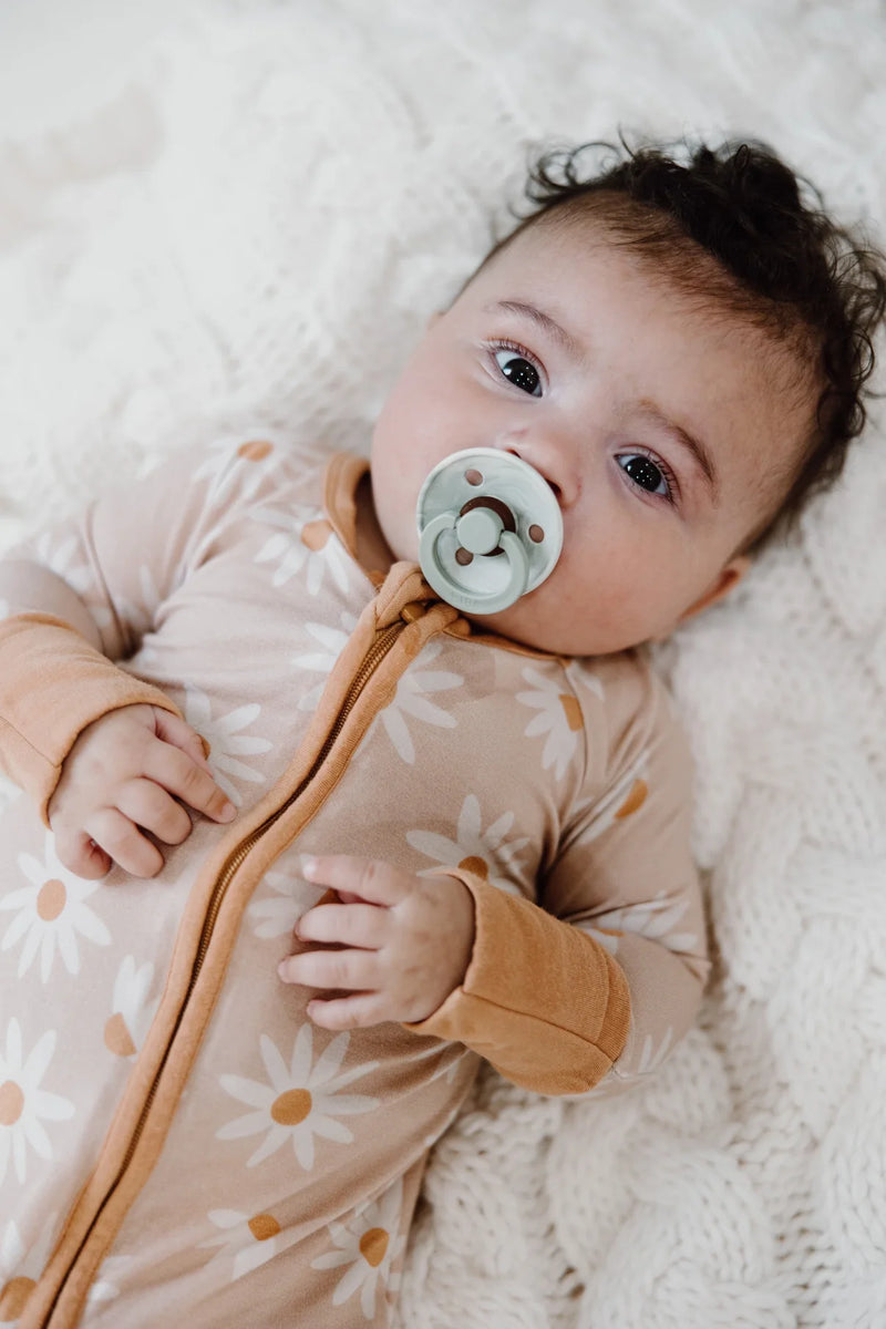 dusty floral zip romper