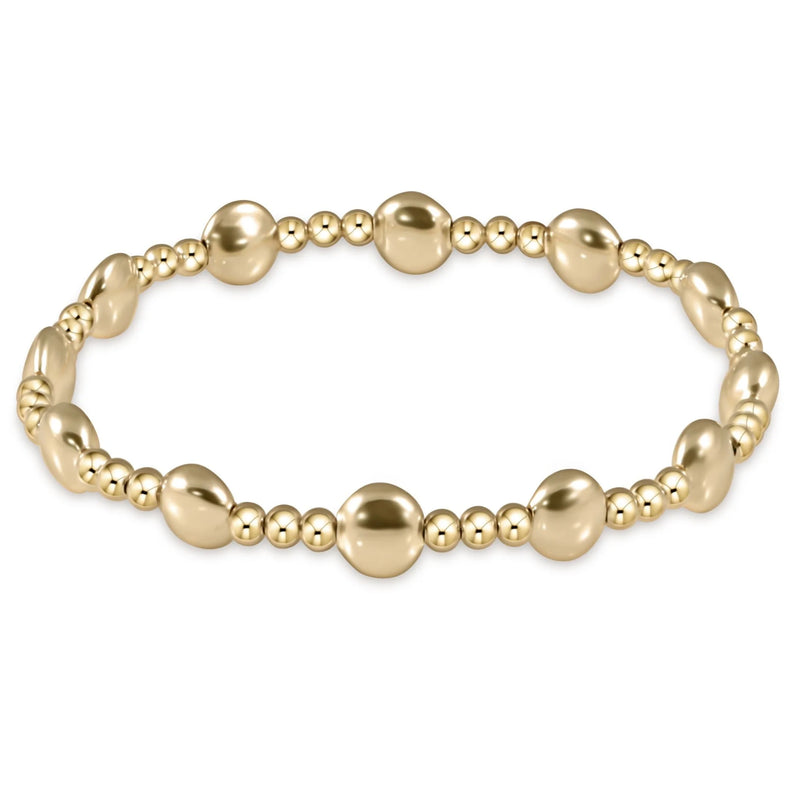 honesty gold 6mm bead bracelet