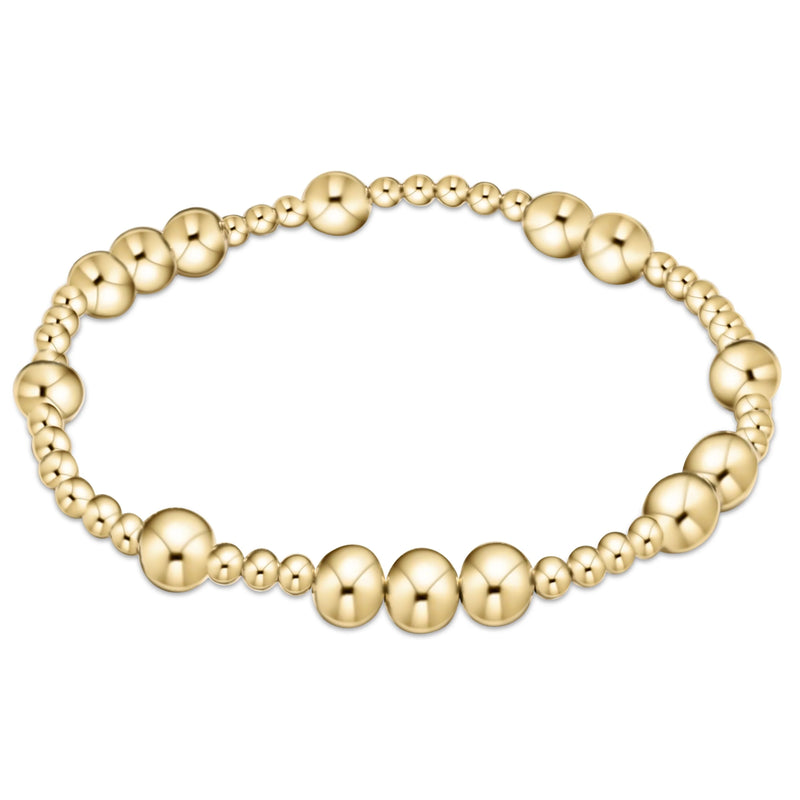 hope unwritten dignity 6mm bead bracelet - gold