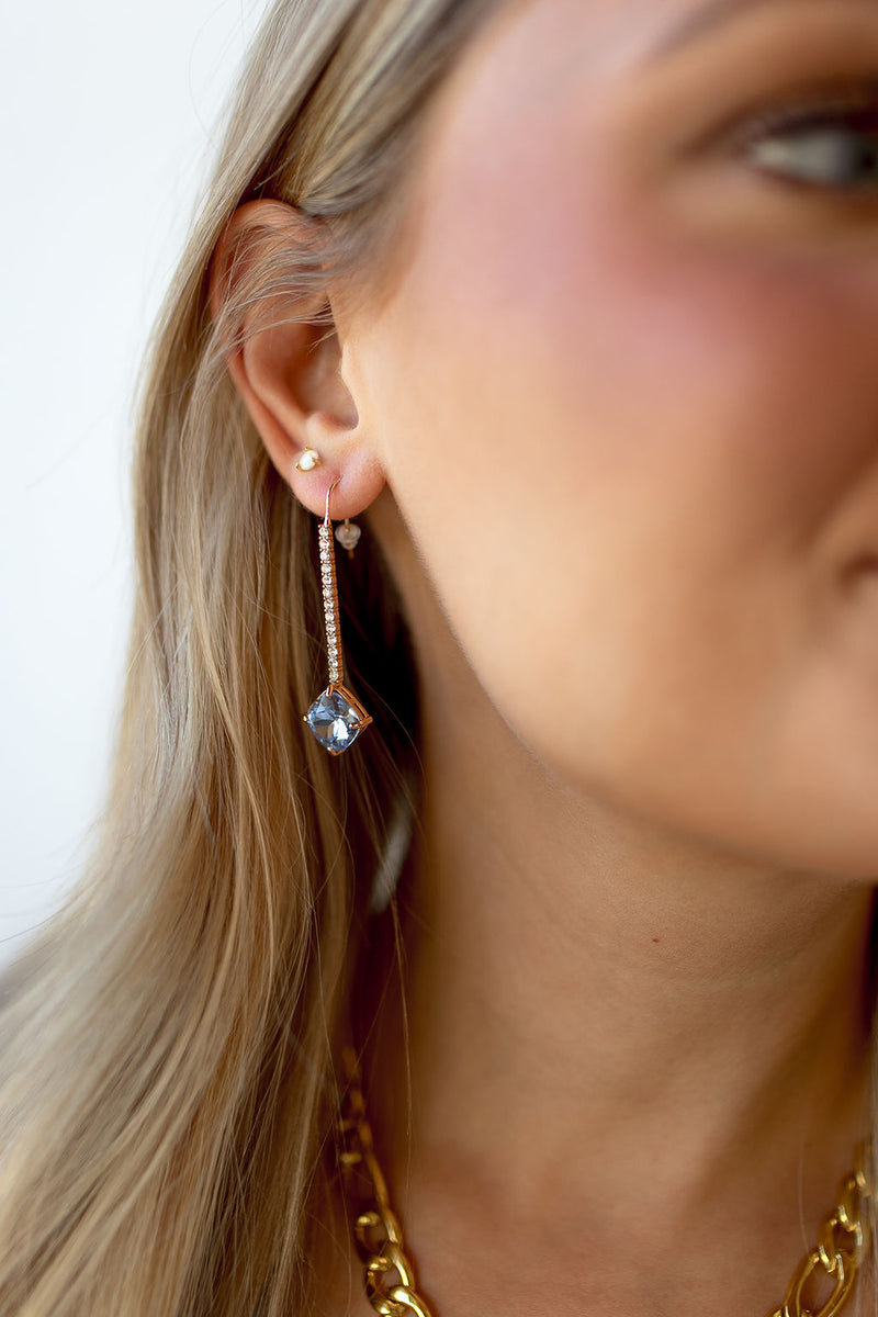 mode, brooke crystal drop earrings