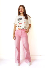 90's cuffed high rise straight jeans