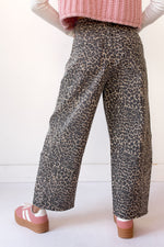 eden leopard barrel jeans