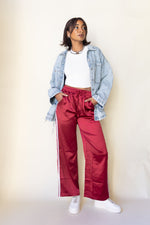 merlot elegance silk pants