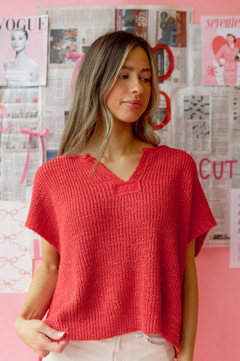 sweet as can be short sleeve sweater