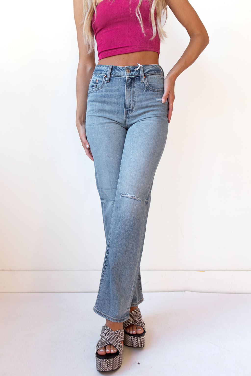 mode, sundaze high rise vintage straight jeans 2.0