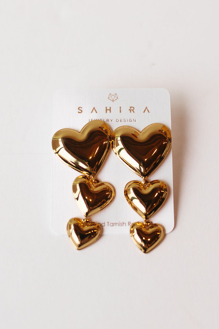 tori heart drop earring