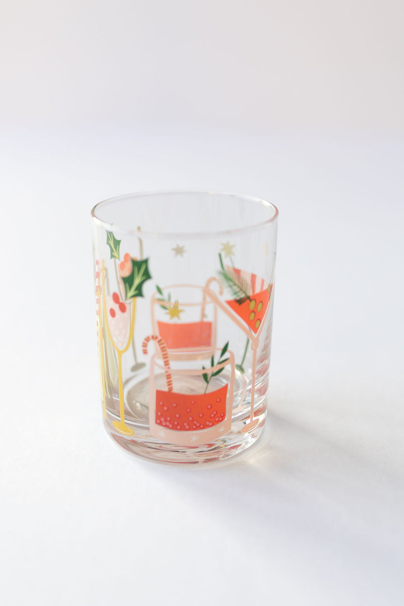 holiday drinking glass