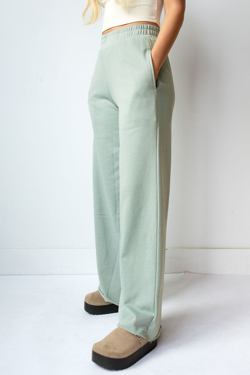 wide leg sweat pants