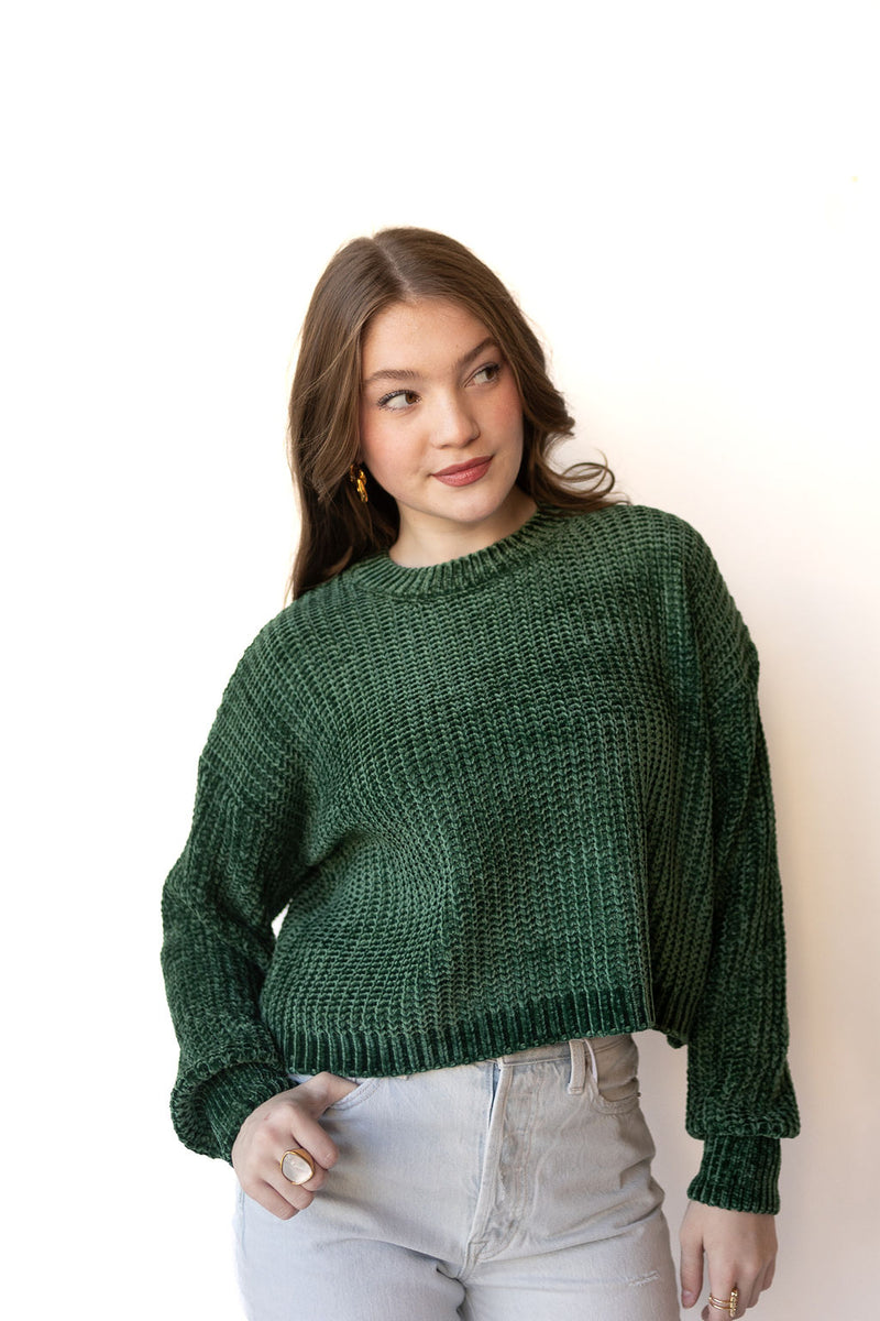 mode, junia chenille sweater