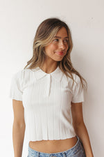 anaheim wide ribbed collar top