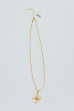 ophelia  cross necklace - brown